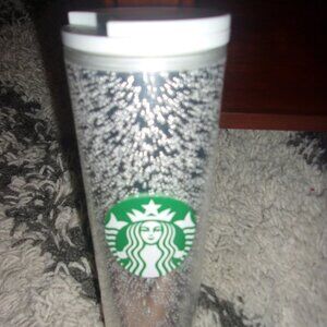 Starbucks Holiday Silver Bubbly Tumbler-bubble Platinum Used